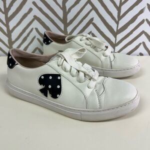 Kate Spade Fez Black White Polka Dot Sneakers Size 9